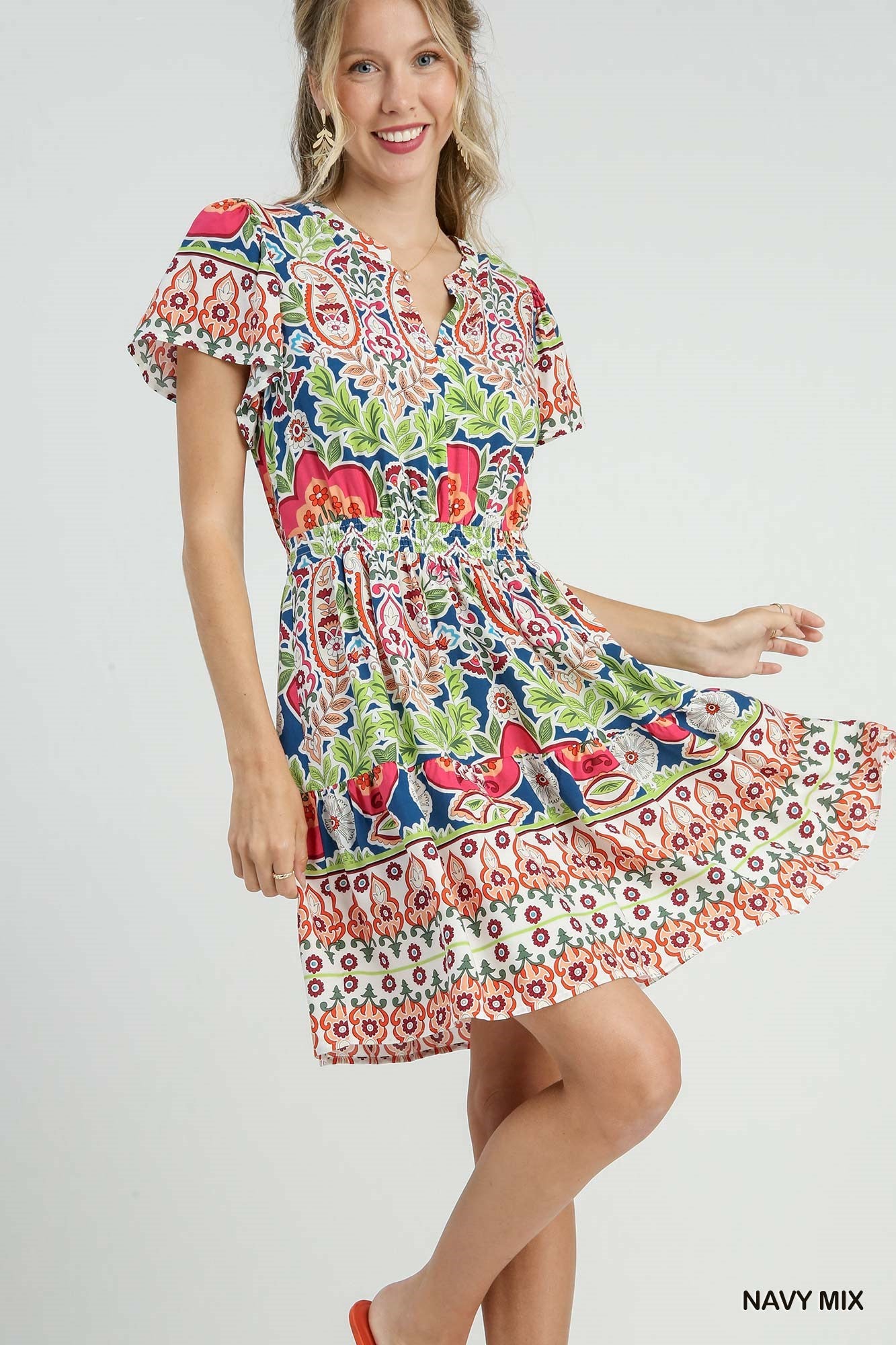 Paisley Print Dress