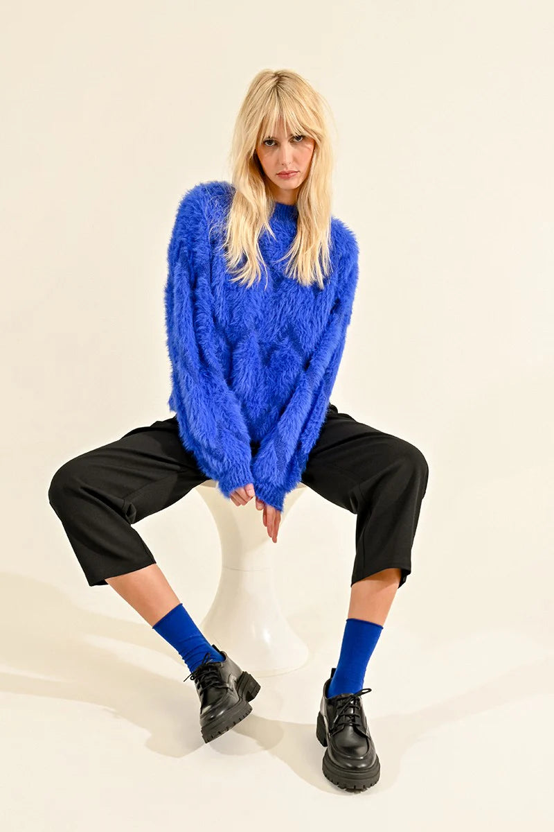 Royal Zig Zag Sweater