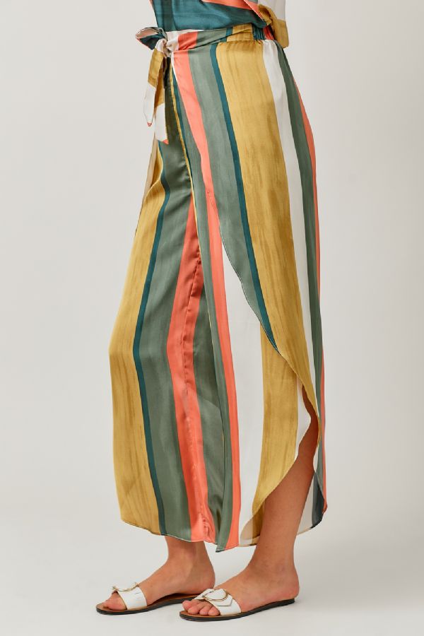 Stripe Wrap Pant