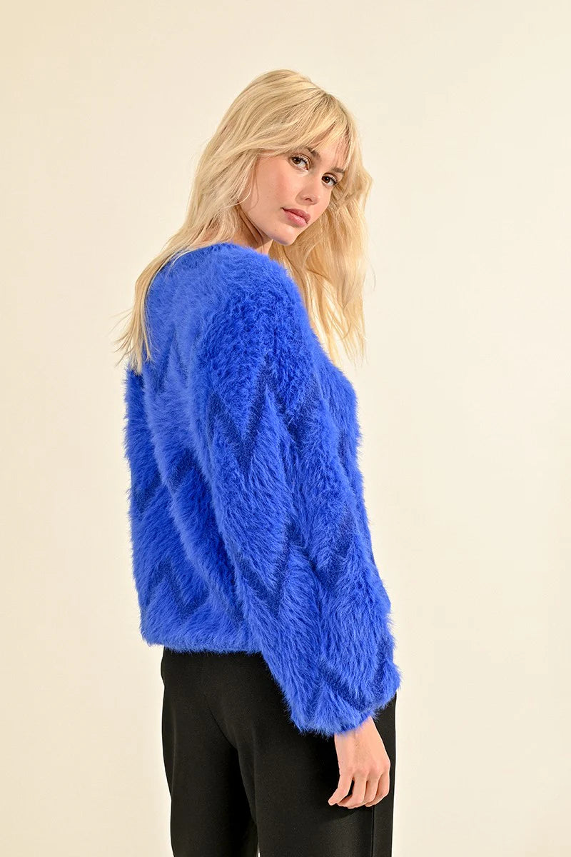 Royal Zig Zag Sweater