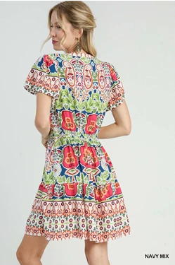 Paisley Print Dress