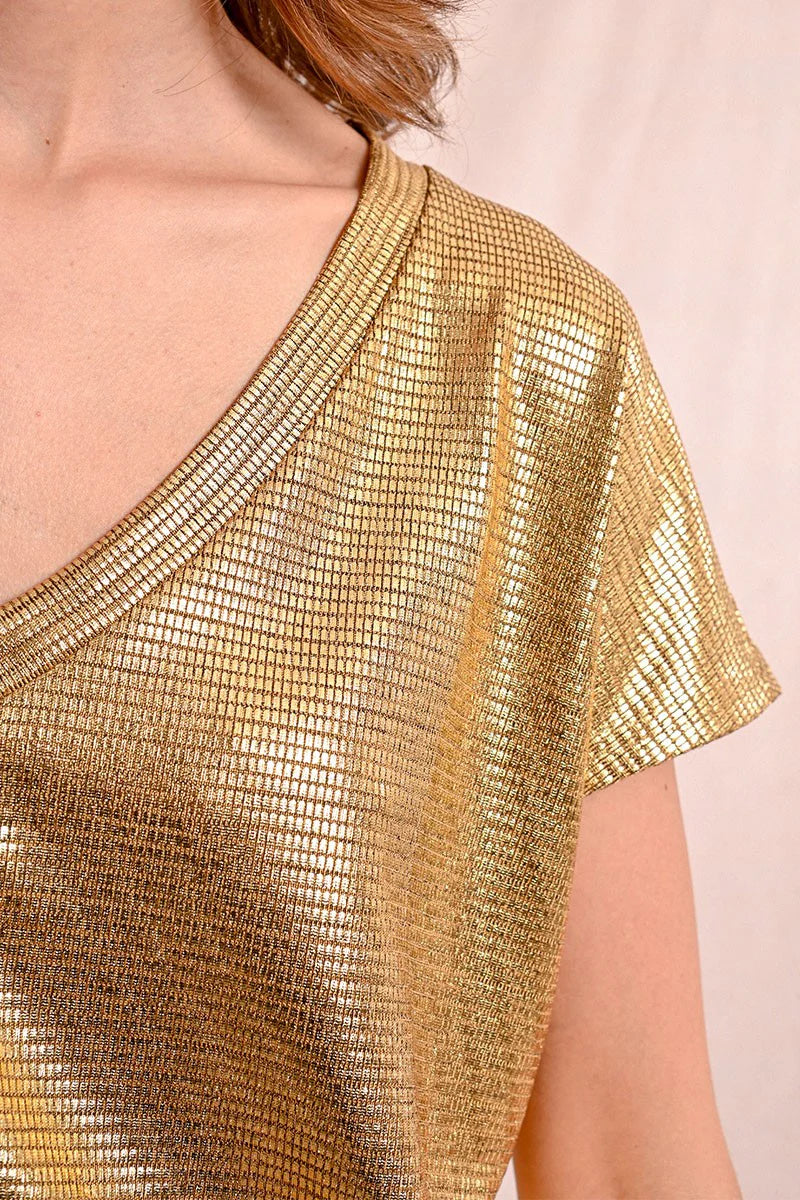 Gold Jersey Top