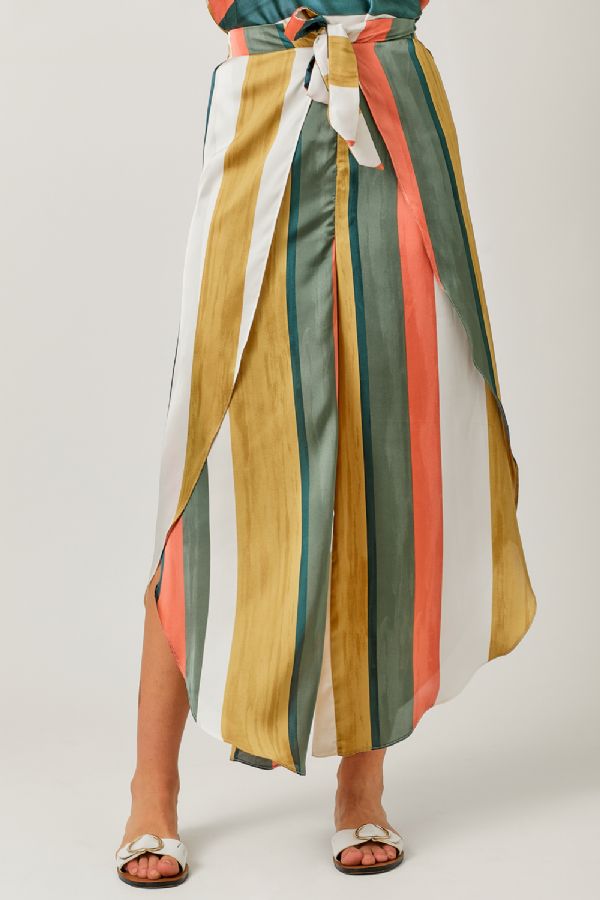 Stripe Wrap Pant