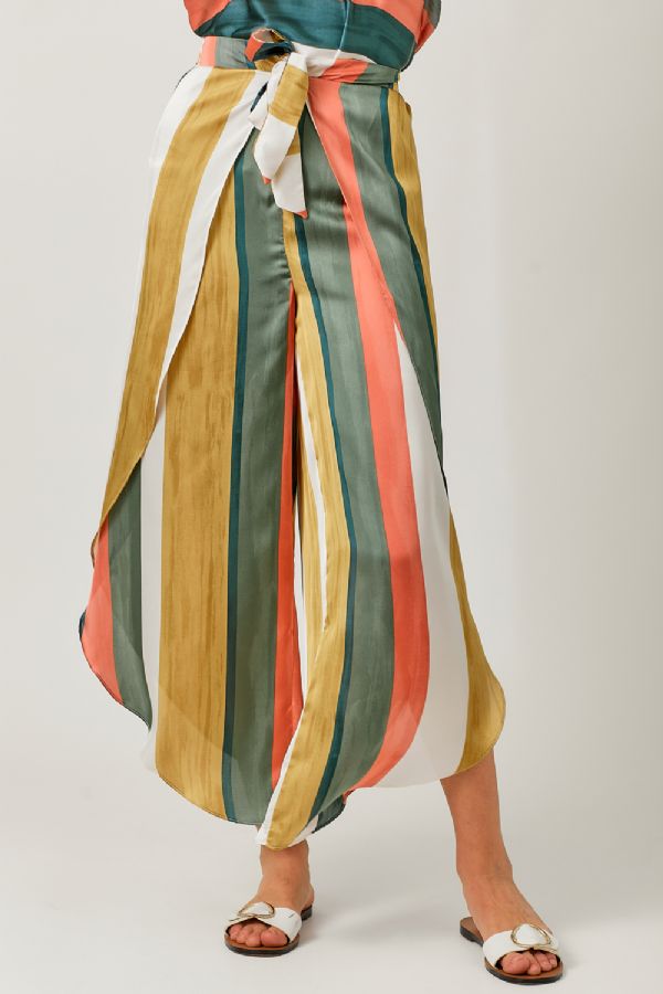 Stripe Wrap Pant