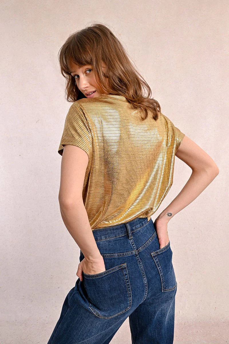Gold Jersey Top