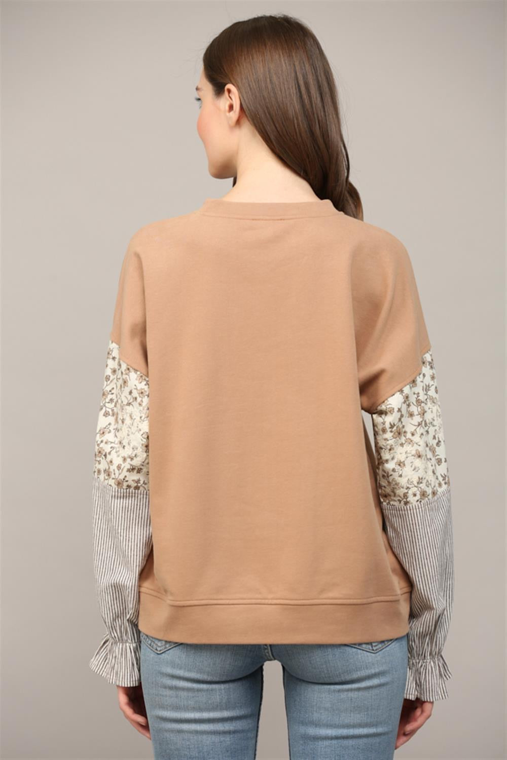 Mixed Print Sweatshirt