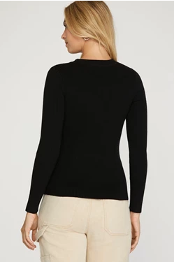 Ribbed Sweater Top