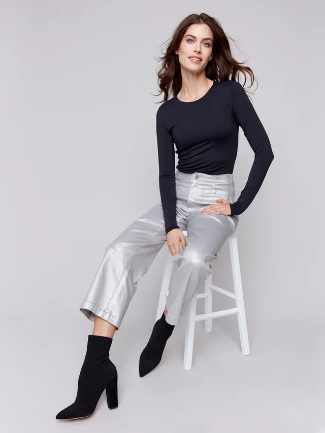 Silver Wax Twill Pant