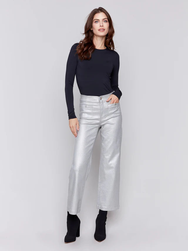 Silver Wax Twill Pant