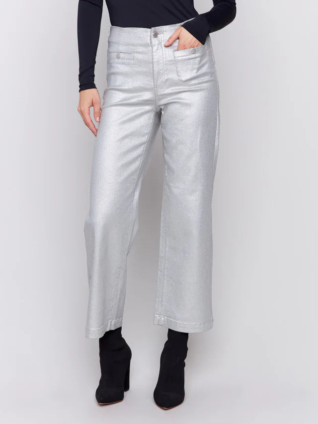 Silver Wax Twill Pant