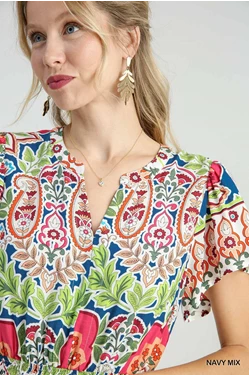 Paisley Print Dress