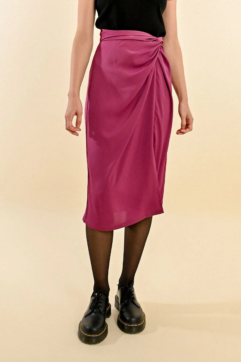 Silky Slit Skirt