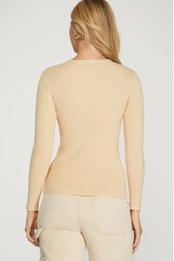 Ribbed Sweater Top