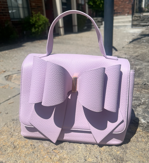 Lilac Bow Hand Bag