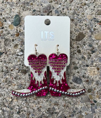 Hot Pink Cowgirl Earrings