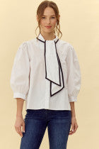 Ribbon Neck Top