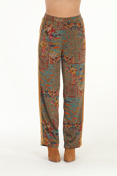 Satin Patchwork Pant