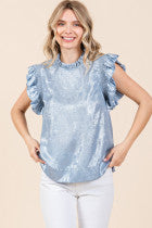 Pale Blue Shimmer Top