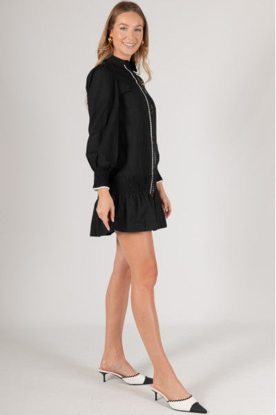 Poplin Black Dress