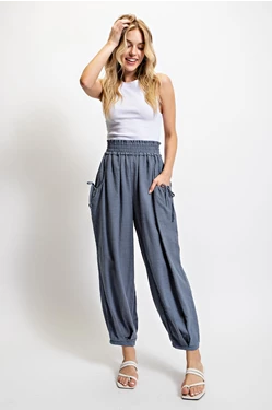 Slate Blue Pull-on Pant