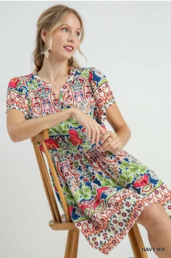 Paisley Print Dress