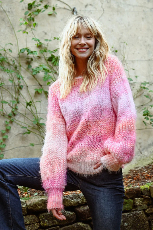 Pink Ombre Sweater