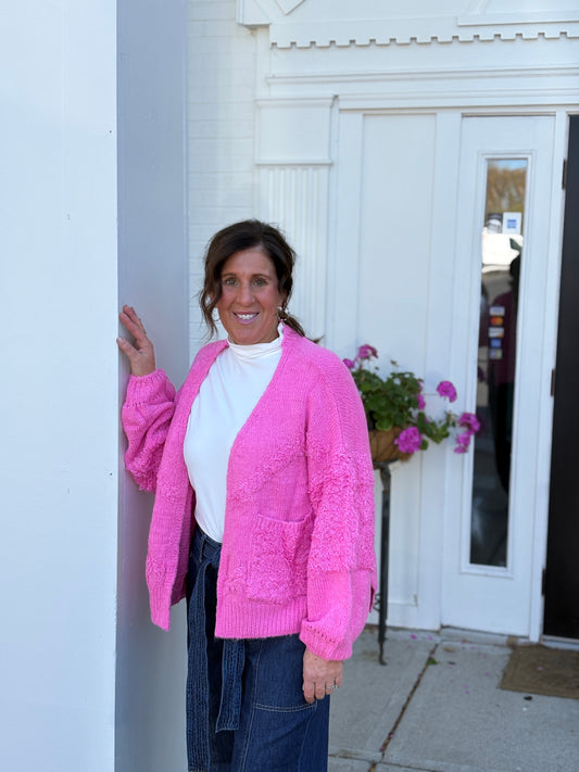 Cozy Pink Cardigan