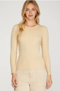 Ribbed Sweater Top