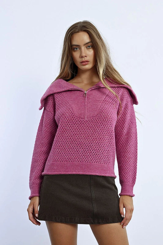 Wide Collar Sweater