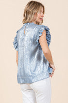 Pale Blue Shimmer Top