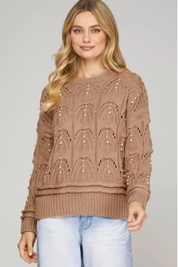 Pearl Trim Sweater