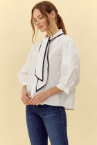 Ribbon Neck Top