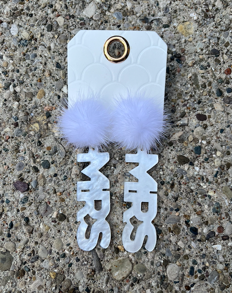 Off-White Puff Mrs Earrings