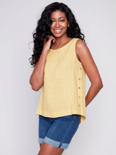 Sleeveless Linen Top